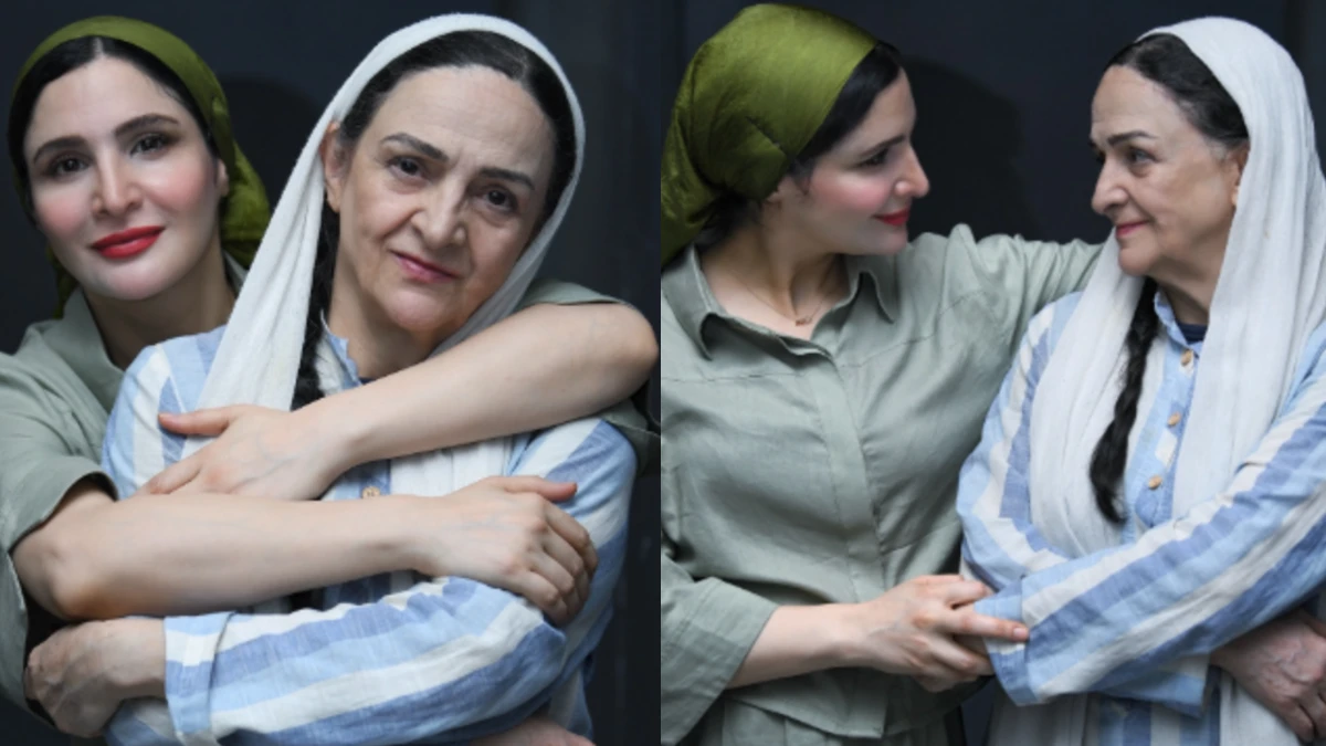 مادر دختری گلاب آدینه در کنار دخترش