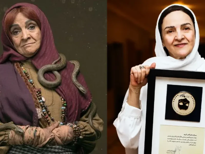 آغاز بازی گلاب آدینه در نقش زیور معرکه‌گیر «بامداد خمار» مادر رحیم نجار