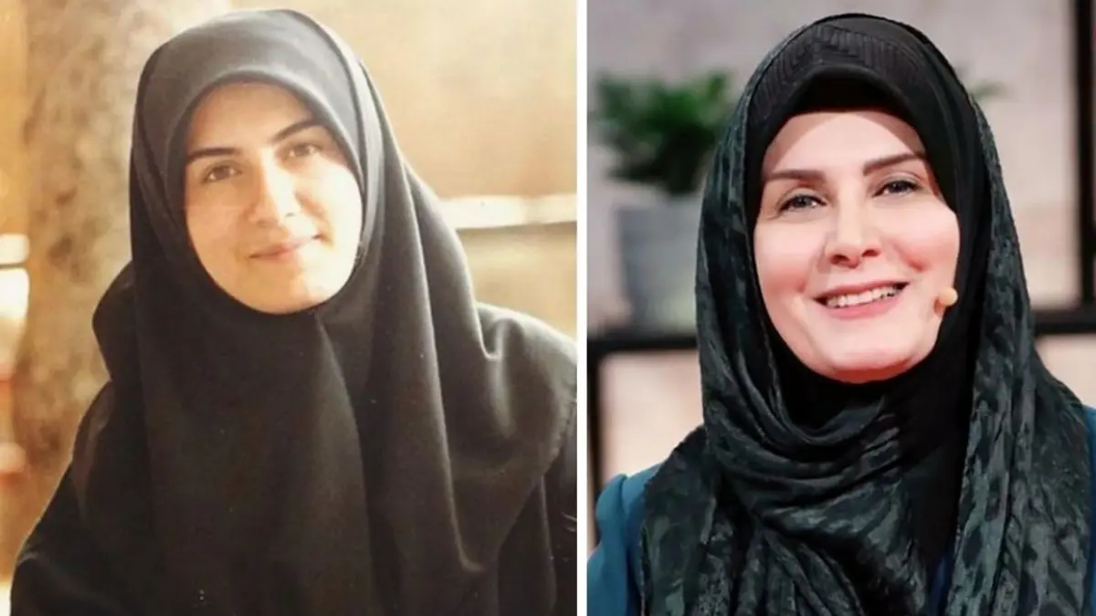 گیتی خامنه مجری مشهور تلویزیون در میدان نقش جهان اصفهان سال 73