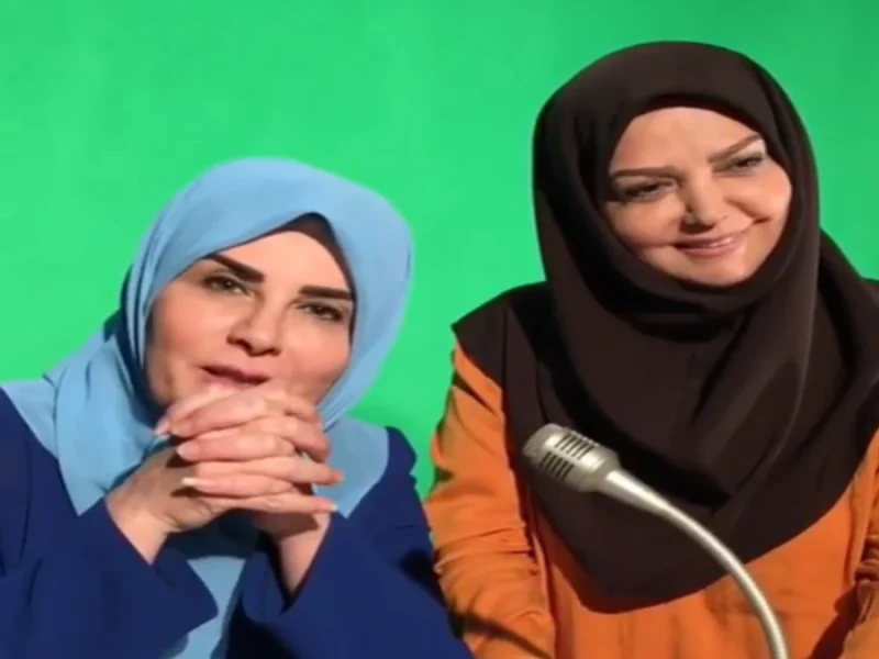 مجری توانمند دهه 60 گیتی خامنه در برنامه 1001 با اجرای محسن کیایی