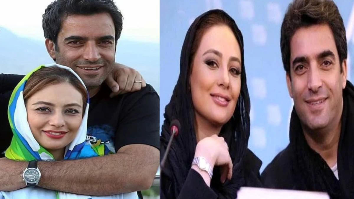 سلفی یکتا ناصر و همسرش در پشت صحنه نیسان آبی